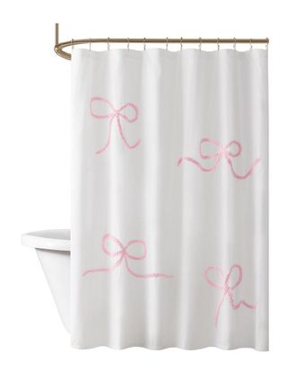 Truly Soft Textured Bow Shower Curtain