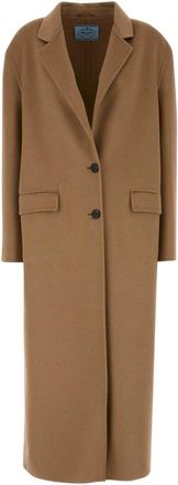 Prada Camel Wool Blend Coat