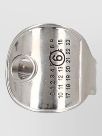 Maison Margiela ring set polished finish engraved numbers
