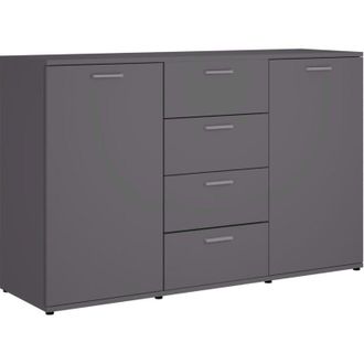 vidaXL Vidaxl - Aparador De Madera Contrachapada Gris 120x35,5x75 Cm
