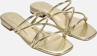 XY London Womens XY London Womens/Ladies Suzzie Metallic Strappy Sandals - Gold - Size: 6