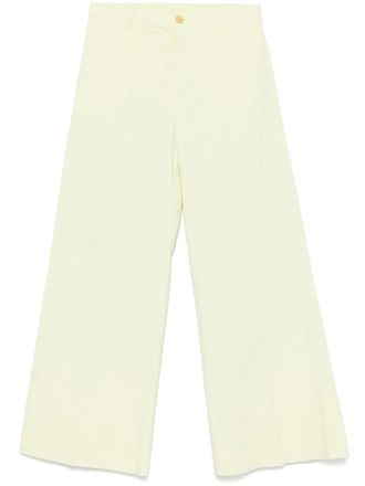 Forte_Forte straight-leg trousers - women - Viscose/Elastane/Cotton/Cotton - 00 - Yellow