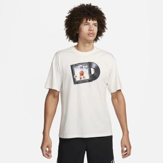 Nike Max90 Basketball T-Shirt Men White Graphic Print Cotton Loose Fit SRT697