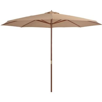 Nova Sombrilla Con Palo De Madera 350 Cm Topo 020008129