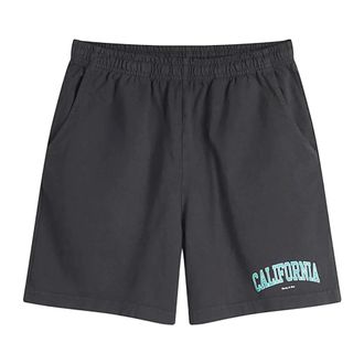 Sporty & Rich Korte Broeken, Heren, Grijs, L, Casual Shorts