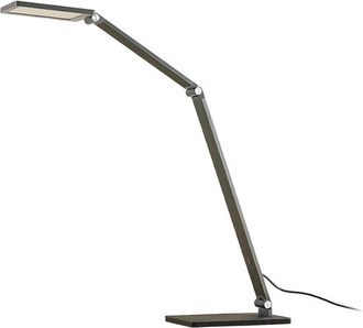 Lucande L&aacute;mpara de mesa led de aluminio gris