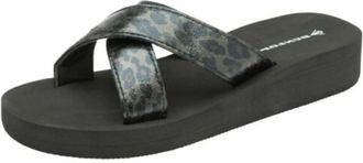 Generic New Ladies Eva Toe Post Flip Flop Womens Pool Beach Slipper Water Proof Shoes (4 UK, Black Cross, numeric_4)