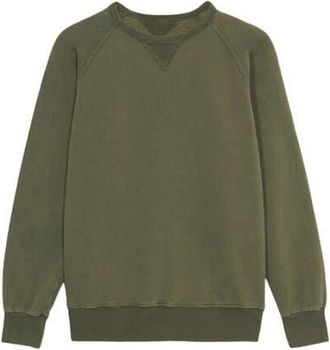 Fortela Harvard Fleece Jersey Raglan Sleeve Sweatshirt in Olive Green at Nordstrom, Size X-Small Eu