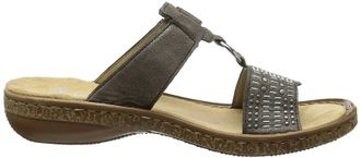 Rieker Womens 62854-45 Open Toe Adjustable Casual Sandals In Grey