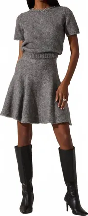 Astr Malvie Embellished Crewneck Sweater In Grey