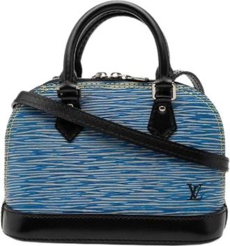 Louis Vuitton Pre-owned Handbags, female, Blue, Size: ONE SIZE Pre-owned Alma Nano Epi Denim 2way bag