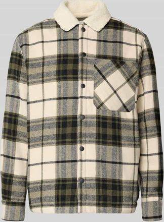 Jack & Jones Jack & Jones Regular Fit Hemdjacke mit Futter aus Teddyfell Modell ZAC in Oliv, Größe XXL