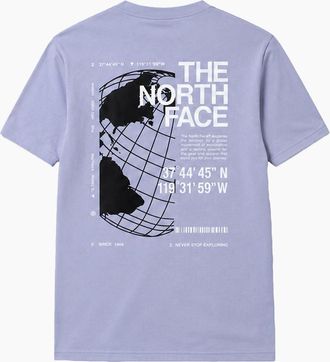 The North Face Mens The North Face Mens T Shirts Globe Reload Relaxed Fit Crew Neck Short Sleeve Cotton Tee - Grey - Size: 40