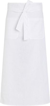 Toteme Tie-waist Cotton and Linen-blend Midi Skirt - White - 40 (UK12 / M)