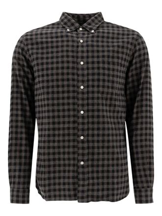 Beams Plus Gingham-check cotton shirt - Grey