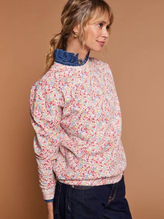 Envie de Fraise Damen Sweatshirt Mama-Tochter-Capsule BLUMIG, Bio-Baumwolle ENVIE DE FRAISE mehrfarbig