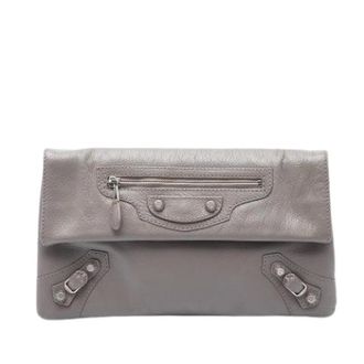 Balenciaga Pre-owned Motocross Envelope Clutch - - Pre-owned - Donna - Grigio - ONE SIZE