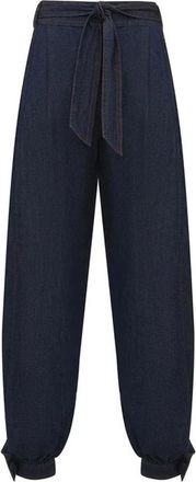 Zimmermann Aster Jeans met striksluiting - Dames - Loose Fit Jeans - Blauw - XS - Katoen - Jeans