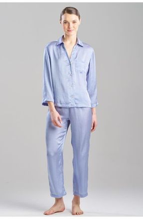 Natori ASHLEY Icon Notch PJ Set in French Blue at Nordstrom, Size X-Large