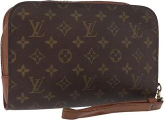 Louis Vuitton Pre-owned Canvas Clutch - Dames - Vintage Clutch - Bruin - ONE Size - Vintage