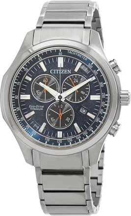 Citizen Chronograph Eco-Drive Blue Dial Mens Watch AT2530-85L