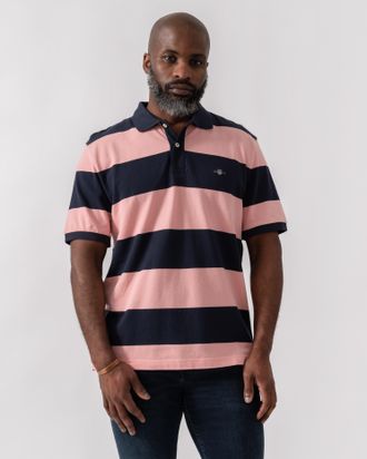 GANT Mens Polo in Light Pink Cotton - Size X-Large