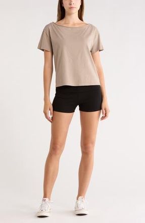 Abound Slashed Neck Relaxed Short Sleeve T-Shirt in Grey Fungi at Nordstrom Rack, Size X-Large