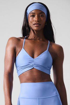 Alo | Airlift Divine Bra in Crystal Clear Blue, Size: Medium