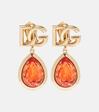 Dolce & Gabbana DG embellished clip-on earrings