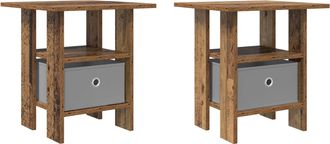 vidaXL Mesita De Noche 2 Uds. Madera Vieja 41 X 40 X 45 Cm Vidaxl