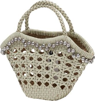 Osoi Womens Tote White Raffia