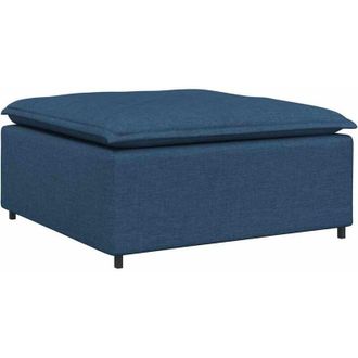 vidaXL Divano Modulare Poggiapiedi Modulo Blu 100x100x48 cm - Vidaxl