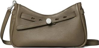 Tory Burch Romy Zip Top Crossbody Bag - Dames - Schoudertassen - Grijs - ONE Size - Leer - Tassen