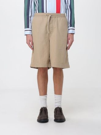 Loewe Knee-Length Cotton Denim Jogging Shorts with Drawstring and Embroidered Logo