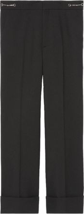 Gucci Black Wool Cropped Trousers