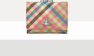 Vivienne Westwood Small Frame Wallet Buccia Darancia Heather-plaid One Size Women