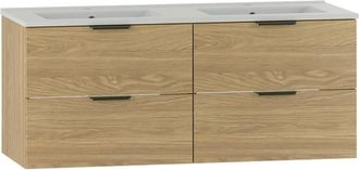 Petits Meubles Mueble lavabo doble encastrado 120cm paneles de melamina y mdf madera