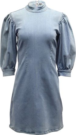 Ganni Ganni Cult Denim Mini Dress in Light Blue Cotton