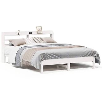Berkfield Home Bed Frame without Mattress White 140x200 cm Solid Wood Pine