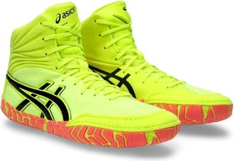 Asics Mens Asics Aggressor 5 1081A063-750 Safety Yellow Wrestling Shoes RHS6691