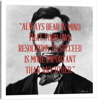 iCanvas Abraham Lincoln Quote By Unknown Artist Wall Art