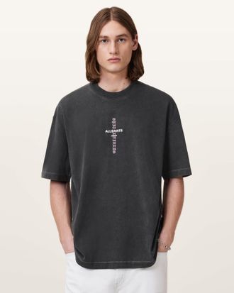 AllSaints Cotton Knox Short Sleeve Faded T-Shirt, Size: M
