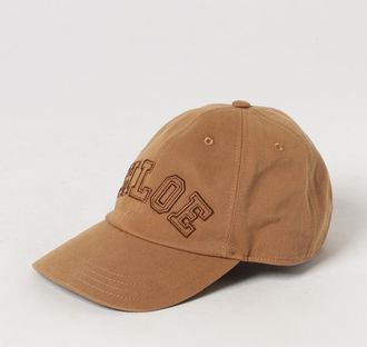 Chlo&eacute; Cappello da baseball in twill di cotone con logo ricamato