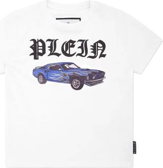 Philipp Plein Cars Racing T-shirt - kids - Cotton - 6 yrs - White