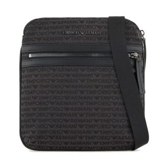 Emporio Armani Messenger Bags, male, Black, Size: ONE SIZE Black Shoulder Bag Em001780Af13823U8168