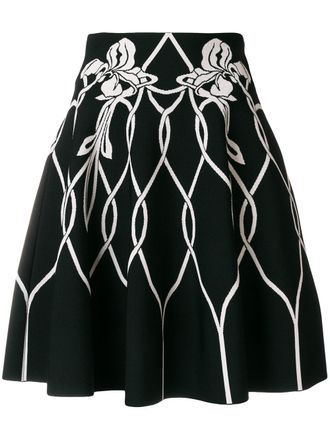 Alexander McQueen high waisted knitted skirt - Nero