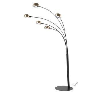 Maisons du monde L&aacute;mpara de pie de metal negro y bronce Alt.198