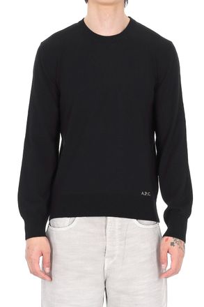 A.P.C. Side Logo Cotton Crewneck Sweater