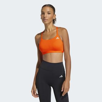 adidas Sport-BH ADIDAS PERFORMANCE OPT ESS LS BRA, Damen, Gr. XXL, N-Gr, pure orange, Obermaterial: 85% Polyester, 15% Elasthan, BHs Sport-BH