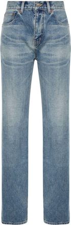 Saint Laurent straight-leg jeans - women - Bos Taurus/Cotton - 28 - Blue